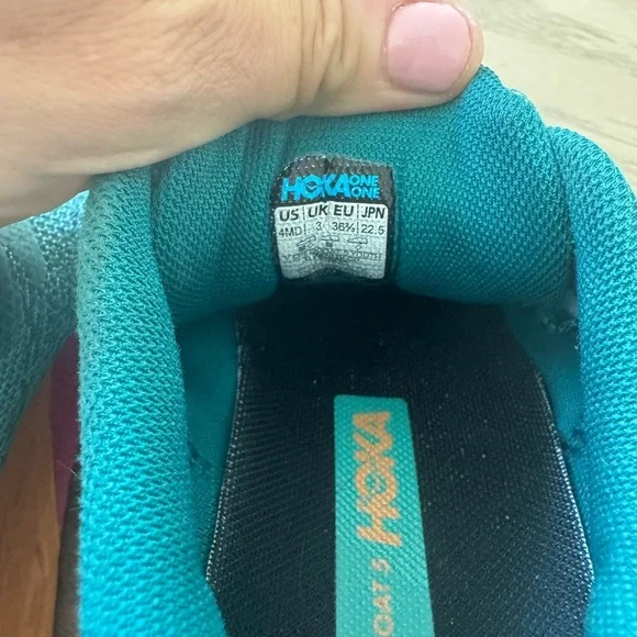 Hoka Speedgoat 5 Kids Athletic Shoe Deep Lake Size 4MD - Picture 5 of 5